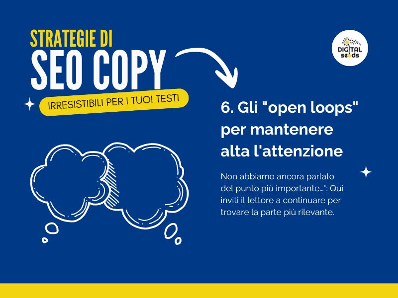 10 strategie di SEO Copywriting per Rendere i Tuoi Testi Irresistibili 6 10 Strategie di Seo Copy irresistibili per il tuo sito: gli open loops sono come i cliffhanger dei film