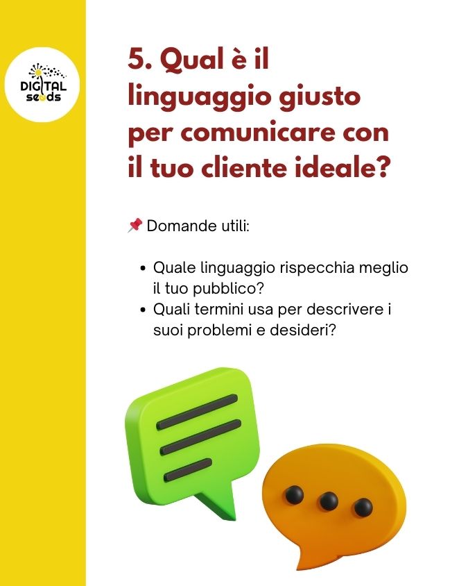 Il tuo business online è invisibile? Scopri il cliente ideale e comunica meglio 6 Il linguaggio del cliente ideale