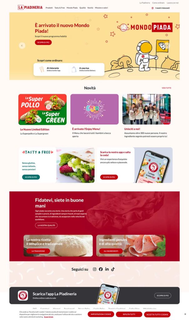 Il Perfetto Sito Web per Ristoranti: Una Guida Pratica 5 siti web per ristoranti esempio la piadineria